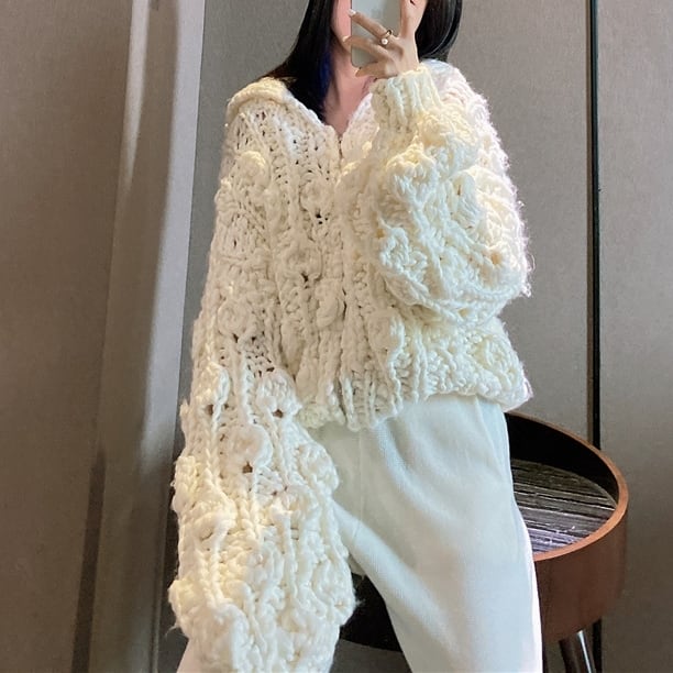ボアブルゾン レディース ジャケット アウター ダウンコート ボア ニット もこもこ ミディアム丈 ハイネック オーバーサイズ 韓国風 軽い 軽量 フード付き 冬服 厚手 アウター 暖かい lout0
