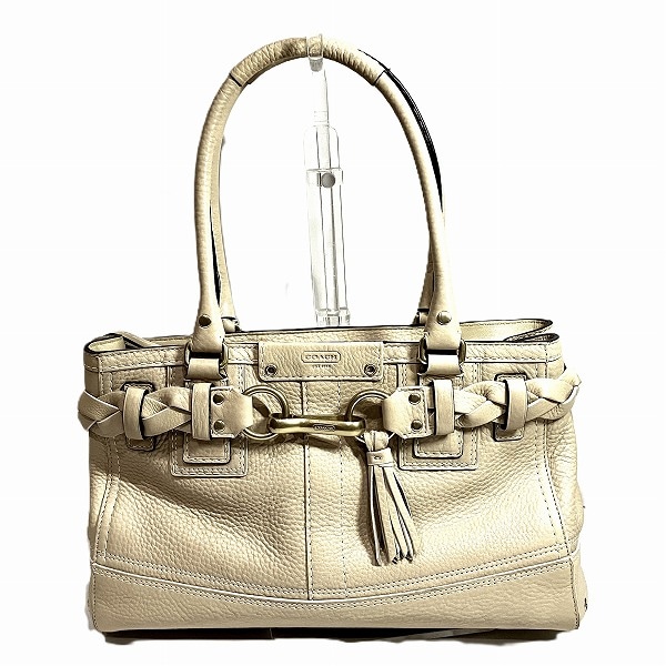 コーチ ハンプトンズ ミディアムキャリオール 10528 バッグ ハンドバッグ 【中古】