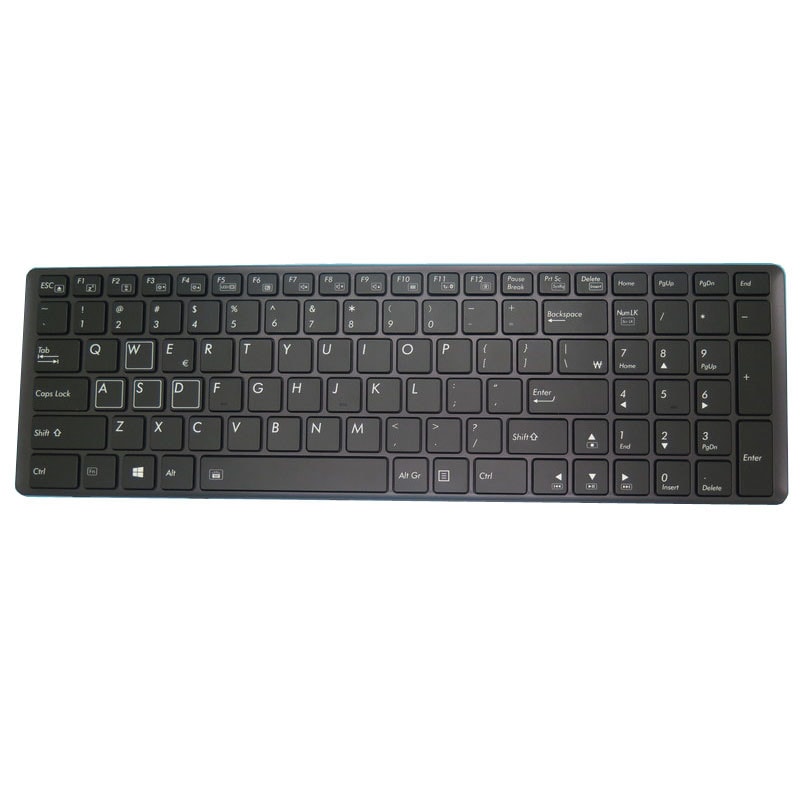 キーボード互換 Gigabyte P35 Series V142645DS1 2Z703-UIP35-S10S 英语 黒いフレームとバックライト付き
