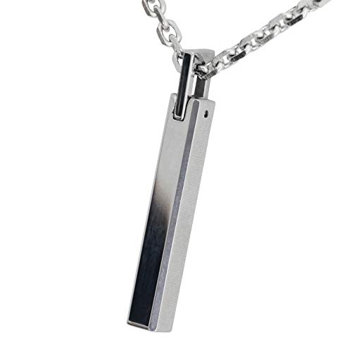 [aliba] ネックレス メンズ アクセサリー 人気 タングステン 金属アレルギー スティック ブランド 高級 プレゼント 誕生日 記念日 50cm チェーン