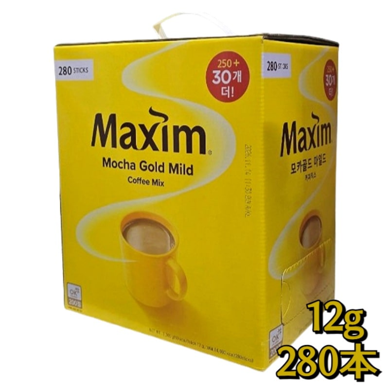 【たっぷり280本】モカゴールド マイルド コーヒーミックス 12g × 280本韓国人気スティックコーヒー優しい甘さと香りのインスタントコーヒー