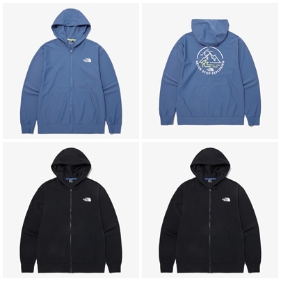 ECO BLUE WAVE HOOD ZIP UP[NJ5JP15]