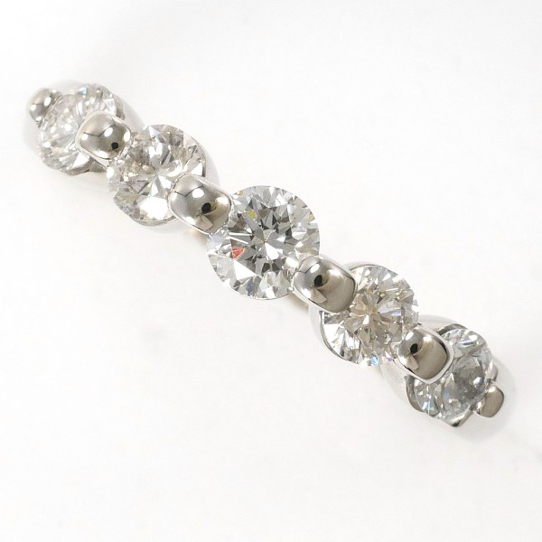 PT900 プラチナ リング 指輪 9号 ダイヤ 0.72 カード鑑別書 ジュエリー 中古