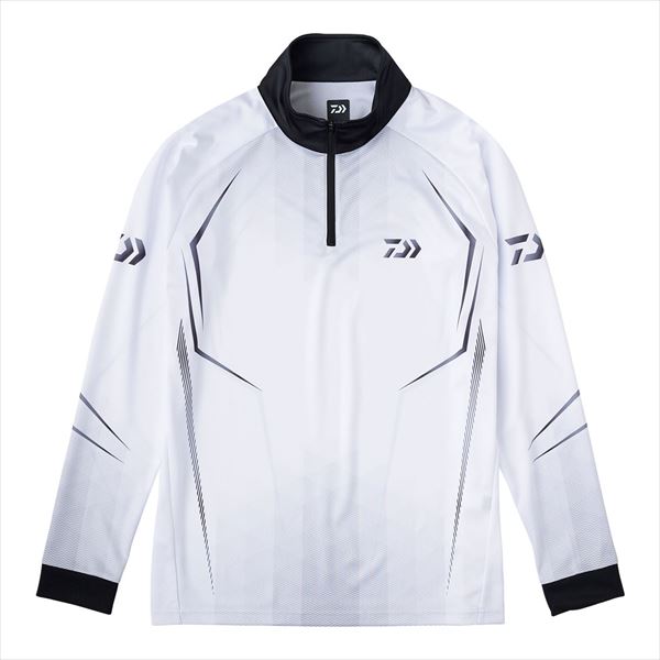 ダイワ ウェア DE-7525 ロングスリーブハーフジップシャツ ホワイト 2XL