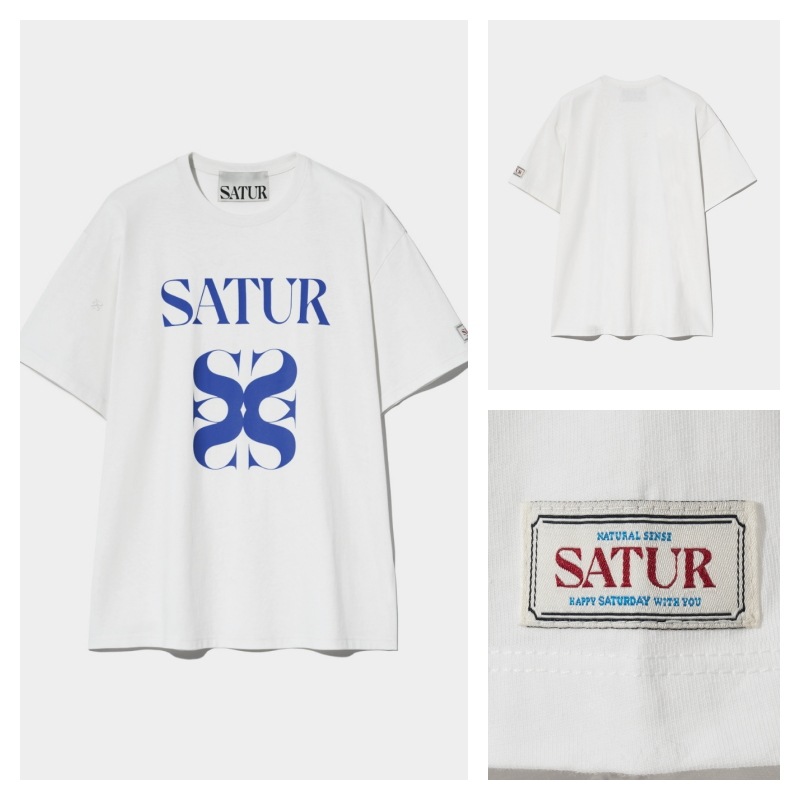 ★SATUR★ Oyster Graphic Short Sleeve T-Shirt Retro Ivory MUSINSA公式 | SATUR Oyster Graphic Short-sleeved T-shirt