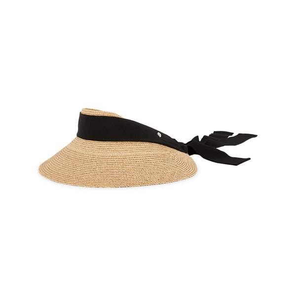 女性サビーナ・ラフィア ナチュラル/ブラック バイザーハット HAT51251 NATURAL/BLACK