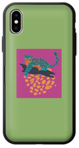 割引価格 アフリカのスクエアLeopardの カード収納バンパーケース iphone 6/7/8/X/11 PRO MAX 携帯ケース スマートフォン iPhoneX