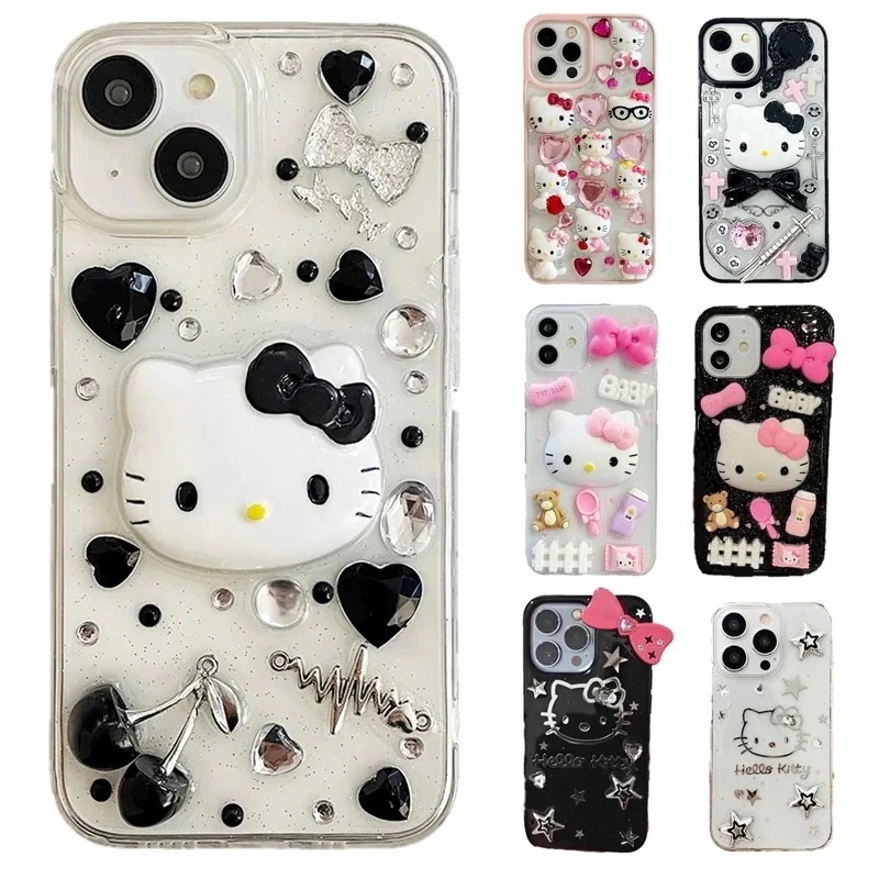【メガ割】かわいい 3D キティ iphoneケース キティちゃん iphone15ケース iphone14ケース iPhone13/12/11 ケース 13 PRO PROMAX 7/8/SE2 X
