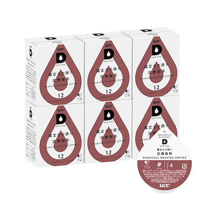 他サイト： UCC ドリップポッド 専用カプセル 炭焼珈琲 12杯分 × 6箱 ポッド・カプセルの商品画像
