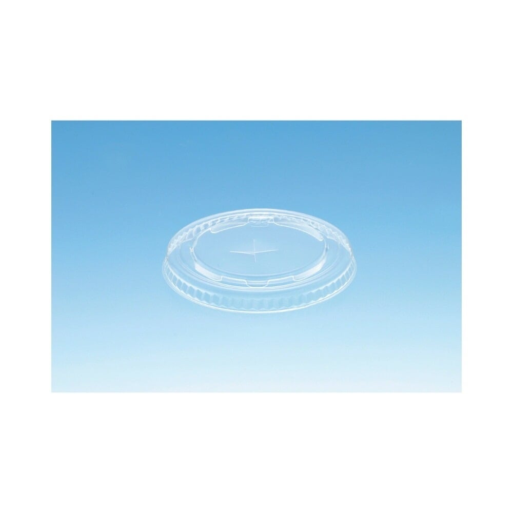 プラスチックカップ用蓋　ストロー穴あり（十字穴）　9オンス用　100個×25袋（2500個）【取り寄せ商品・即納不可・代引き不可・返品不可】