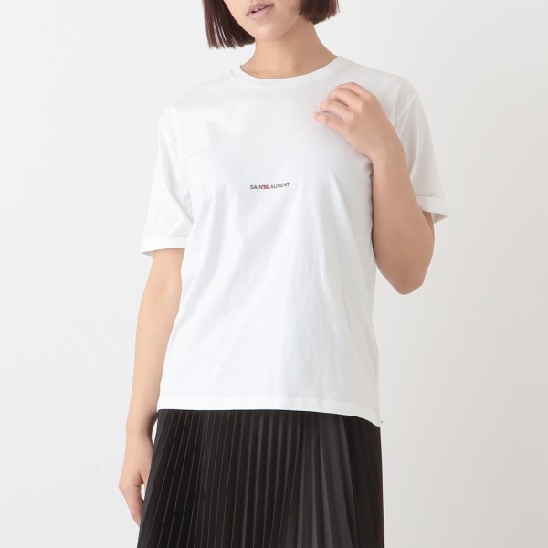 Tシャツ トップス ロゴ ホワイト レディース 460876 YB2DQ 9000