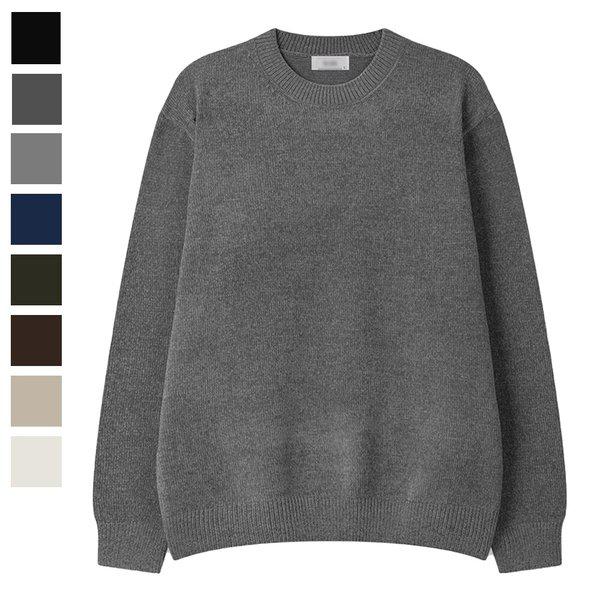 男性ベロアベルベットラウンド長袖ニット SG-KN-Q083-グレー