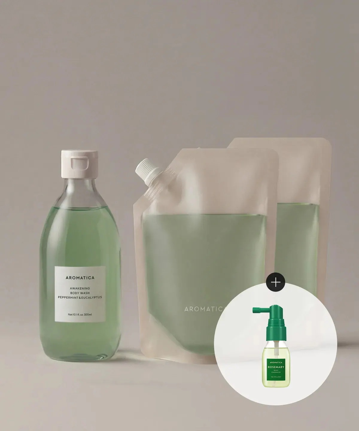 [セット] アウェイクニング ボディウォッシュ 本品＋詰め替え用2個セット (300mL＋300mL×2) (+ルートエンハンサー 30mL)