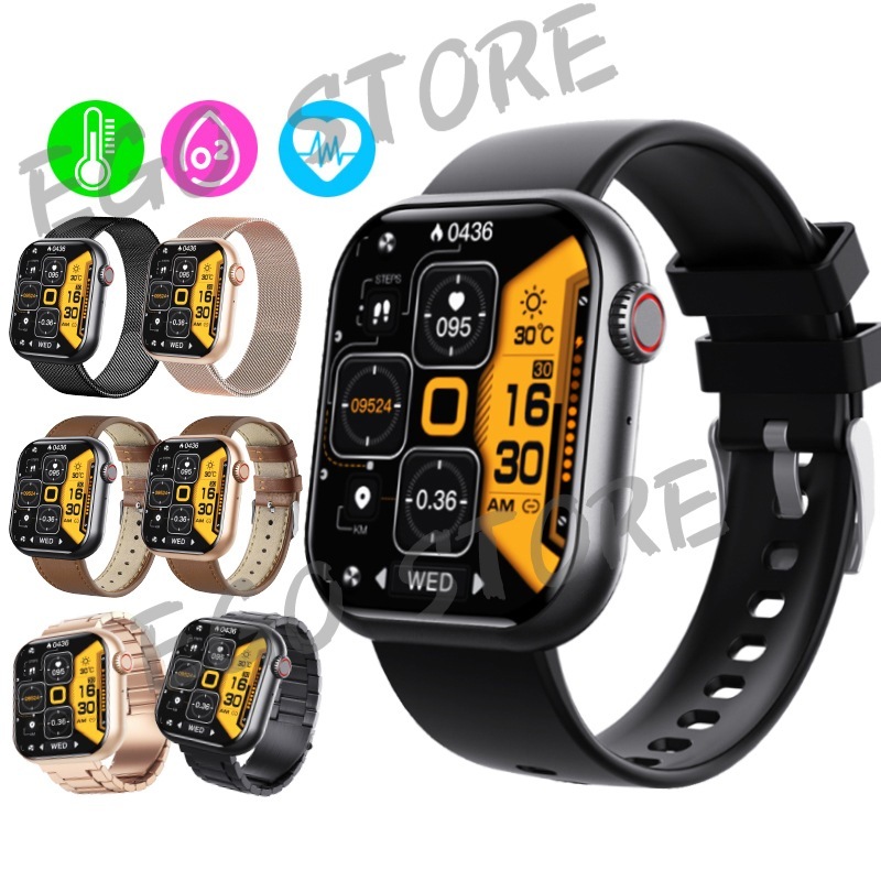 F57 スマートウォッチ 1.91インチ画面 血糖値測定　通話機能 Bluetooth通話 音声通話 皮膚温変動測定 血中酸素濃度 心拍計 運動モード 睡眠モニター IP67防水 天気予報 着