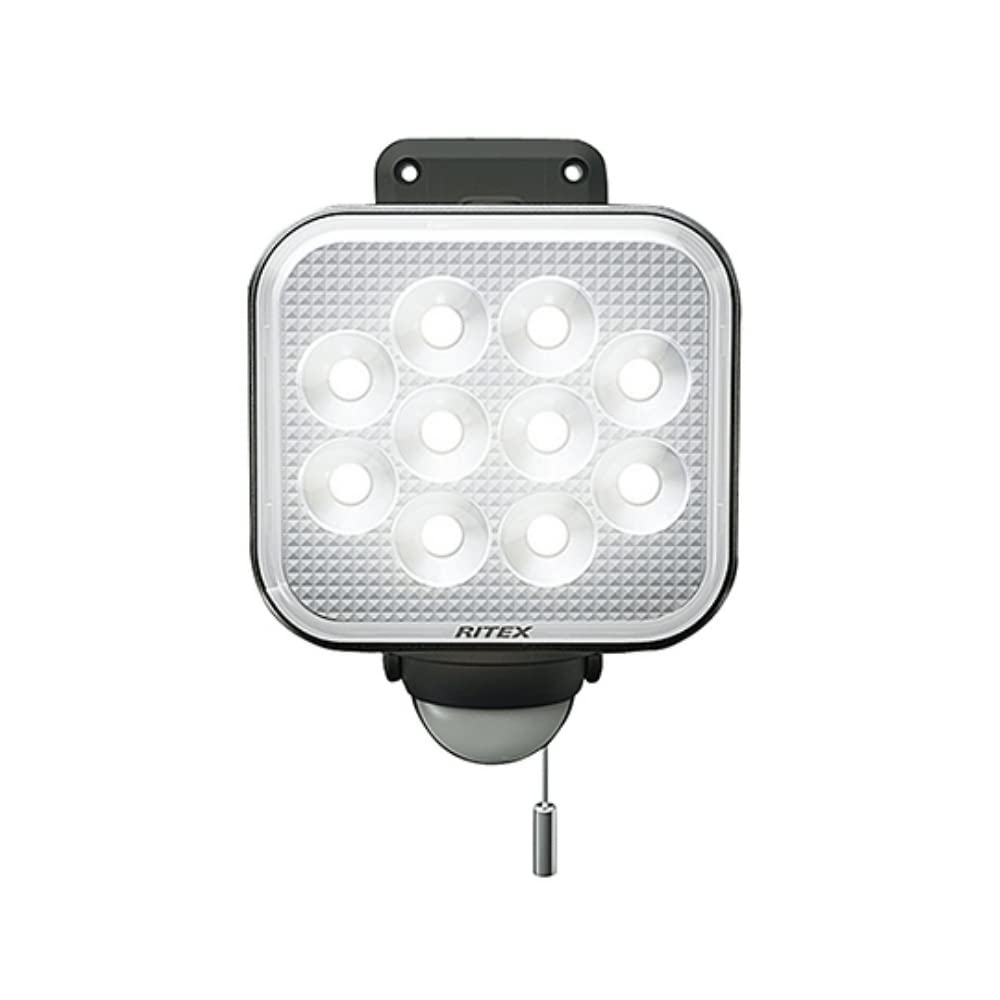 ムサシ RITEX フリーアーム式LEDセンサーライト(12W×1灯) 「コンセント式」 防雨型 LED-AC1012 15130