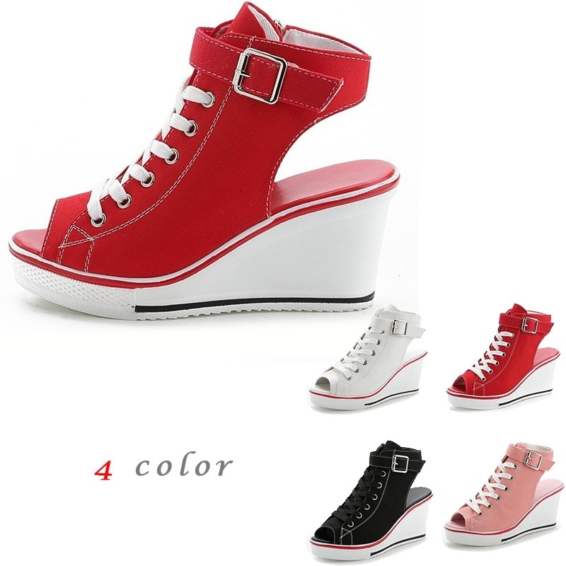 厚底スニーカーヒールスニーカーレディーススニーカーサンダルハイヒールウェッジソールカジュアルシューズ
