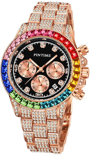 レディース腕時計 カラフル クリスタル ラインストーン ダイヤモンド 腕時計 レディース メンズ