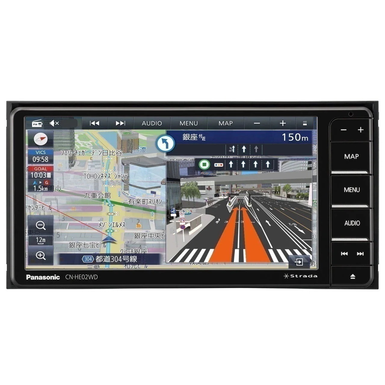 ストラーダ CN-HE02WD 【7V型ワイド/HD液晶/DVD対応】カーナビゲーション