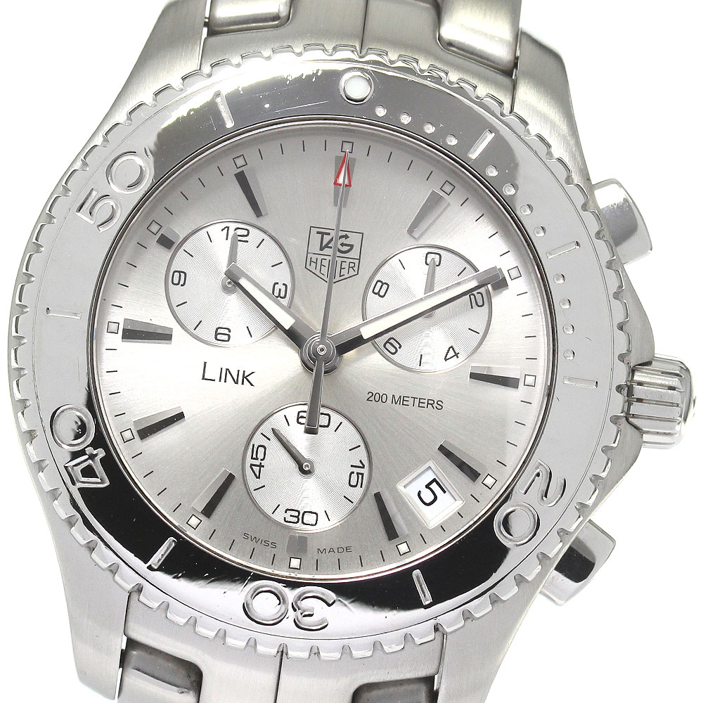 タグホイヤー TAG HEUER CJ1111 リンク クロノグラフ クォーツ メンズ 良品 保証書付き_806297【中古】