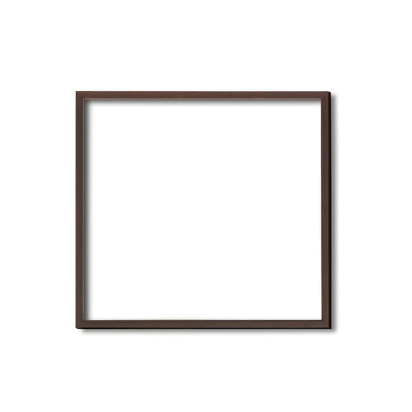 ( 角額 )木製正方額 350角 350×350mm ブラウン 壁掛けひも フレーム 額縁 額