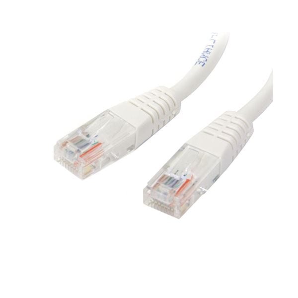 （まとめ） StarTech.com Cat5e対応LANケーブル ホワイト 30cm M45PATCH1WH 1本 [x5セット]