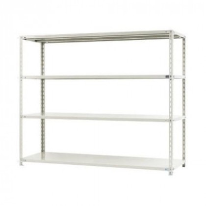 スチールラック NC1800-15 4段 間口1800×奥行450×高さ1500mm ホワイト