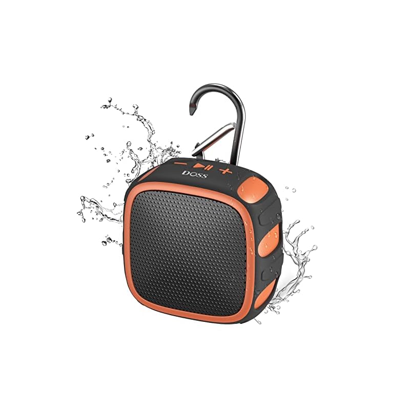 DOSS E-go3 小型 Bluetoothスピーカー IP67防水 耐衝撃 22時間再生 ワイヤレス ステレオ ポータブルスピーカー コンパクト マイク内蔵 Micro SDカード対応 お風呂 U 10,918円