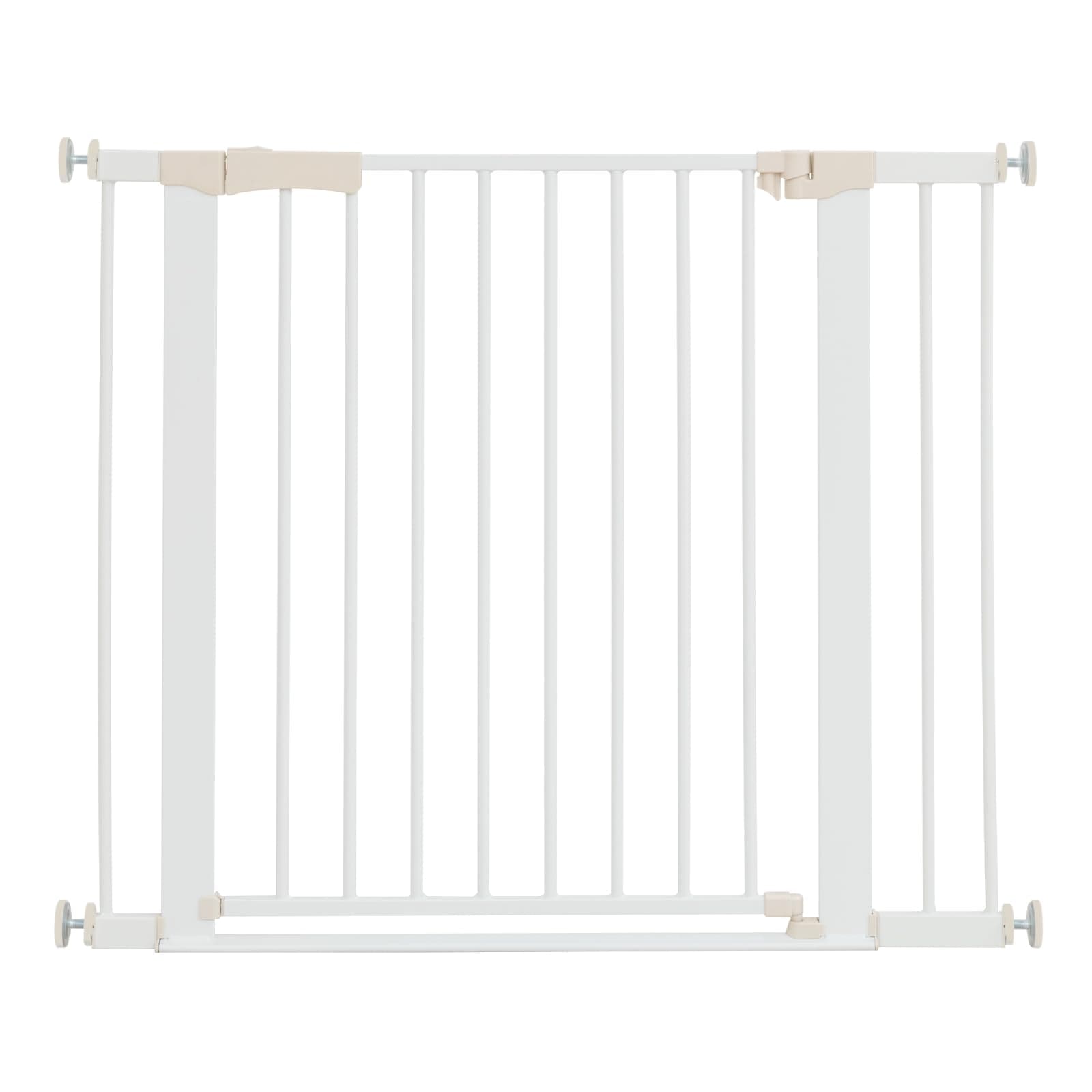 日本育児 ベビーゲート ベビーズゲイトローステップ type ベージュ ドア付き つっぱり 幅74~96cm つまづきを軽減したシンプルデザイン 拡張フレーム付き