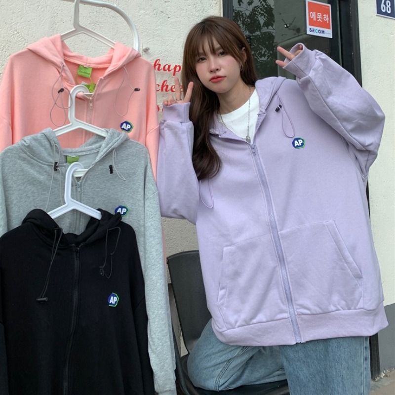 最初の 初秋怠惰なセーター女性の2021年秋新しい韓国スタイルのルーズフーディーパープルスウィートクール長袖 最大95%OFFクーポン