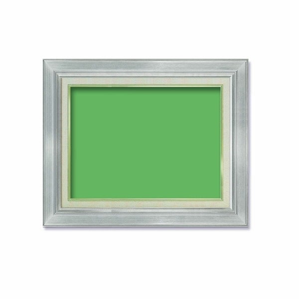 油額油絵額キャンバス額金の油絵額銀の油絵額　7711 F6号（410318mm）シルバー