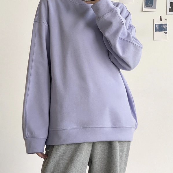 裏ボアスウェット　ラベンダー／ホワイト/グレー/グリーン