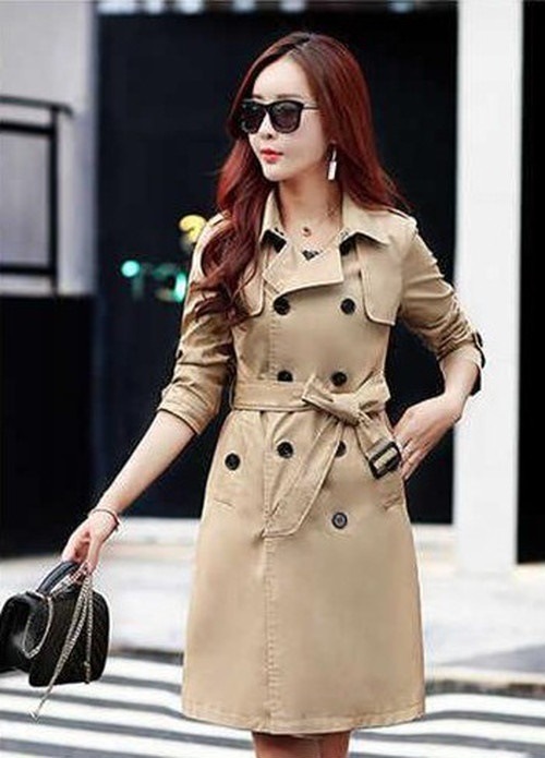 5207.きれいめトレンチコート（ベージュ）2019 春夏 sale 春夏 sale アウター ジャケット 美ライン おしゃれ きれいめ オフィス ビジネス お出かけ パーティー 女子会 普段使い 通