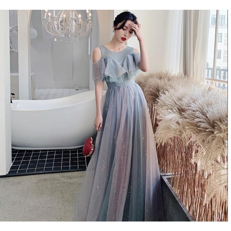 パーティードレス ブライズメイド ドレス ロングドレス 披露宴 コンサート 花嫁の介添えドレス ウェ