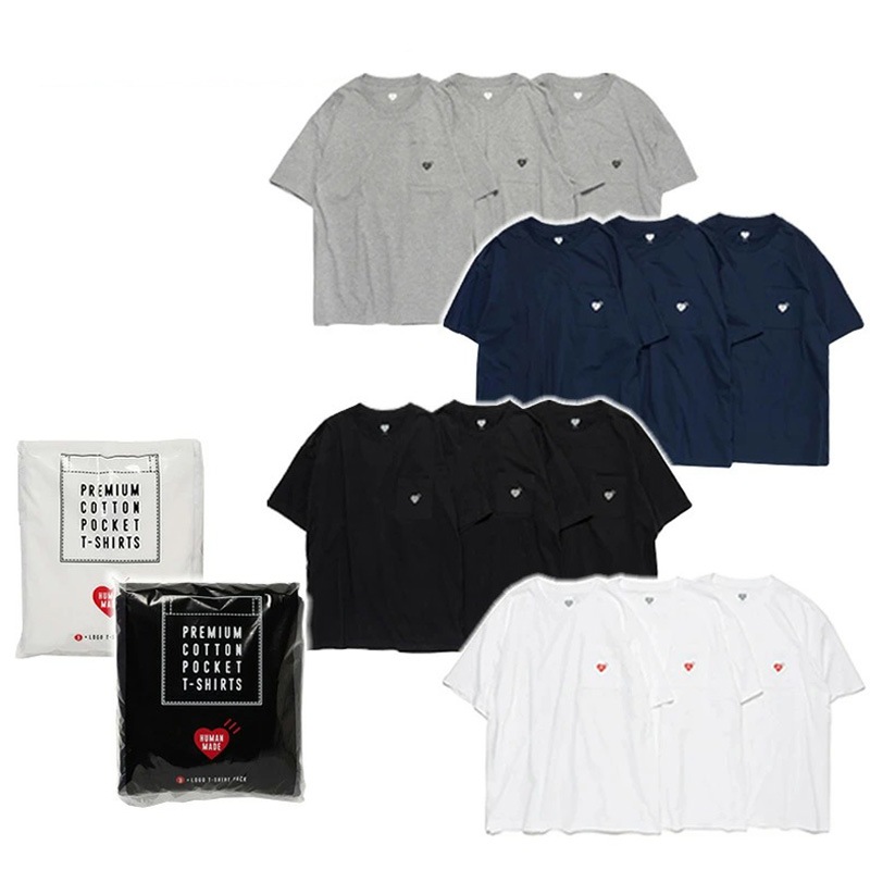 Tシャツ 3枚入りポケット付き 3-PACK POCKET T-SHIRT SET ポケT 半袖 ロゴ メンズ レディース ユニセックス 正規品 衣類