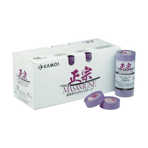 (まとめ) カモ井加工紙 マスキングテープ 建築塗装正宗 紫 20mm×18m MASAMUNEJAN-20 1パック(6巻) (×20セット)