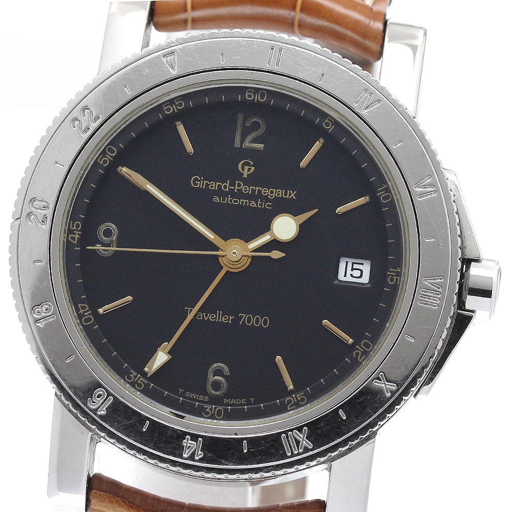 ジラール・ペルゴ GIRARD PERREGAUX 7200 トラベラー デイト 自動巻き メンズ _955165【中古】