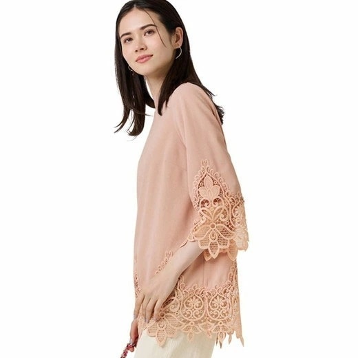 [最安値挑戦]！裾レース使いチュニック レディース 夏 チュニック M-3L