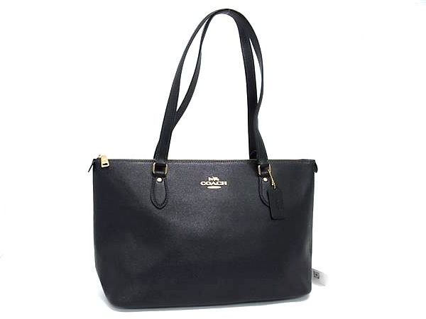 コーチ トートバッグ - レザー CH285 ゴールド金具 ブラック ハンドバッグ ショルダーバッグ ショッピングバッグ 鞄 ブランド 肩掛け 斜め掛け 上品 ビジネス 高級【本物保証】