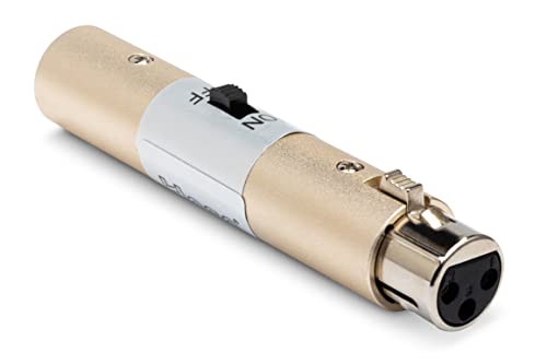 Hosa GMS-274 XLRメス-XLRオス ダイナミックマイク用 電源スイッチアダプター