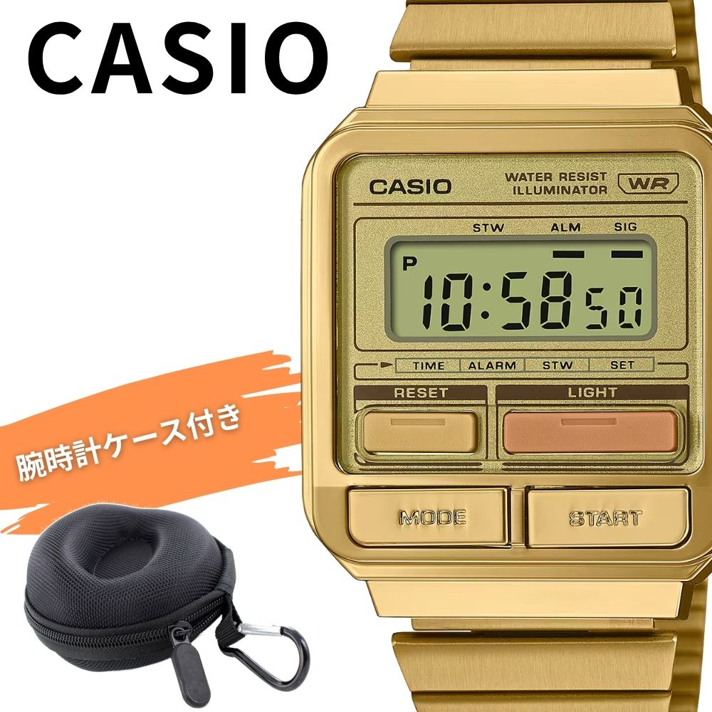 カシオ 腕時計 ゴールド デジタル チープカシオ レディース メンズ 小さめ 軽量 レトロ スクエア CASIO VINTAGE 海外モデル おしゃれ 見やすい 普段使い プレゼント 収納ケース付き