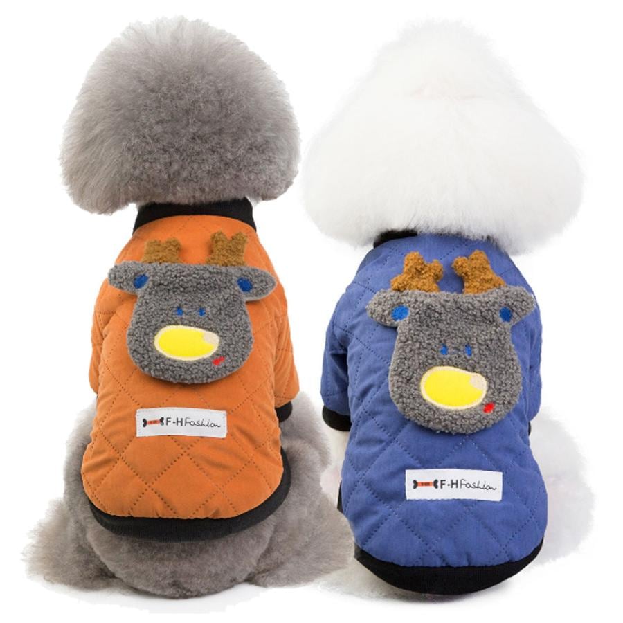 犬服 秋冬 ジャケット コート ハロウィン トナカイ もこもこジャケット 防寒着 あたたかい 散歩 虫対策 エアコン 対策 ドッグラン 旅行 お出かけ