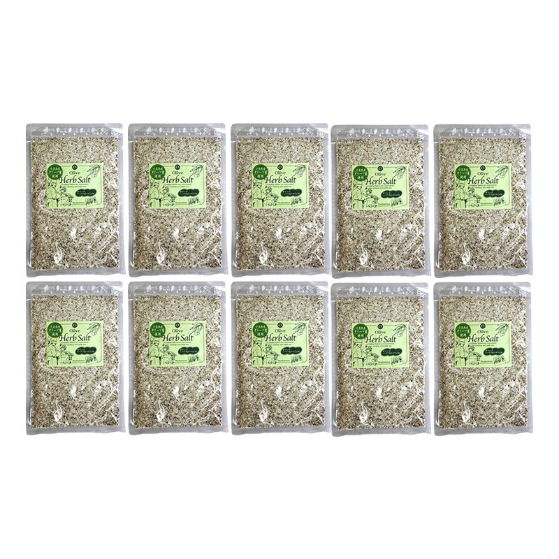 オリーブハーブソルト マジョラム 110g 10袋セット チャック袋 詰め替え用 小豆島 マルシマ ハーブ スパイス 塩