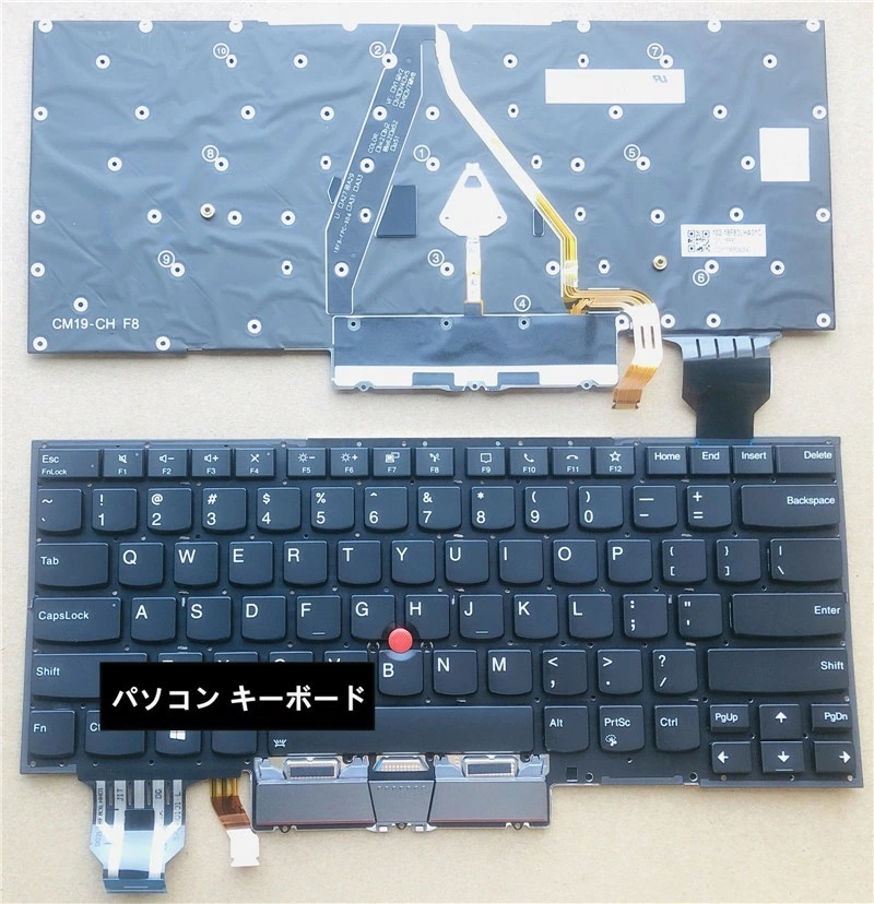 パソコン キーボード 英語 ThinkPad X1 carbon 8th YOGA 2020 対応 LENOVO ノートとの互換性あり ノート修理交換用英語キーボード バックライト付