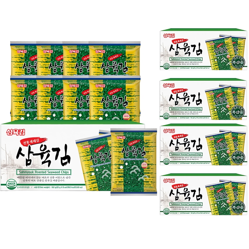 【全国送料無料】 K-Foodの話題の韓国海苔全形海苔ギフトセット4箱 1セット 韓国海苔全形海苔ギフトセット