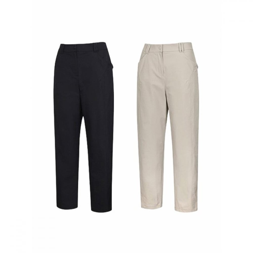 [ワイドアングル] レディース COヘムデフォルメテーパードフィットパンツ L_WWP24372