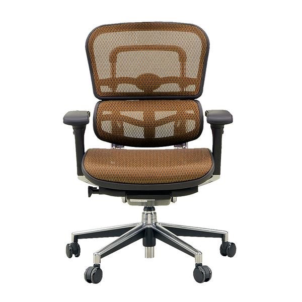 【初売り】 オフィスチェア オレンジ ロータイプ Basic（エルゴヒューマンベーシック） Ergohuman ランバーサポート付き アームレスト付き 椅子