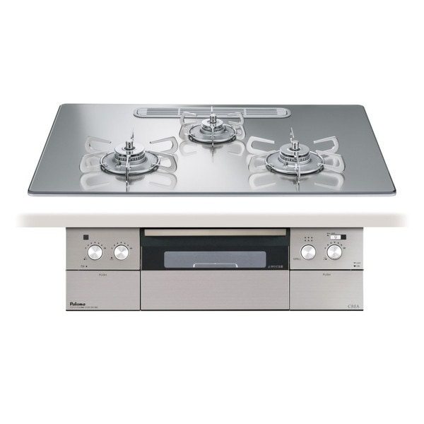 PD-963WT-U75GG-LP グロスミラー CREA [ビルトインガスコンロ(プロパンガス用両側強火タイプ幅75cm)]