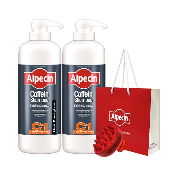 カフェインシャンプーC11250ml2本入り+頭皮ブラシ+ショッピングバッグ贈呈