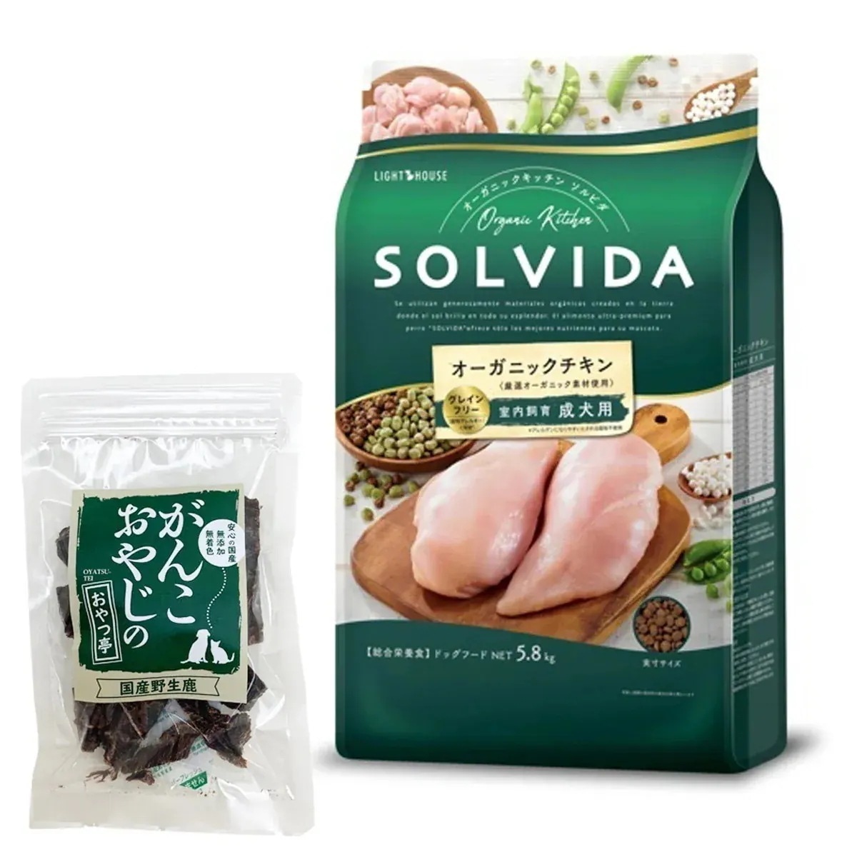 ドッグフード グレインフリー チキン 室内飼育成犬用 5.8kg【国産鹿肉ジャーキー20g付き】