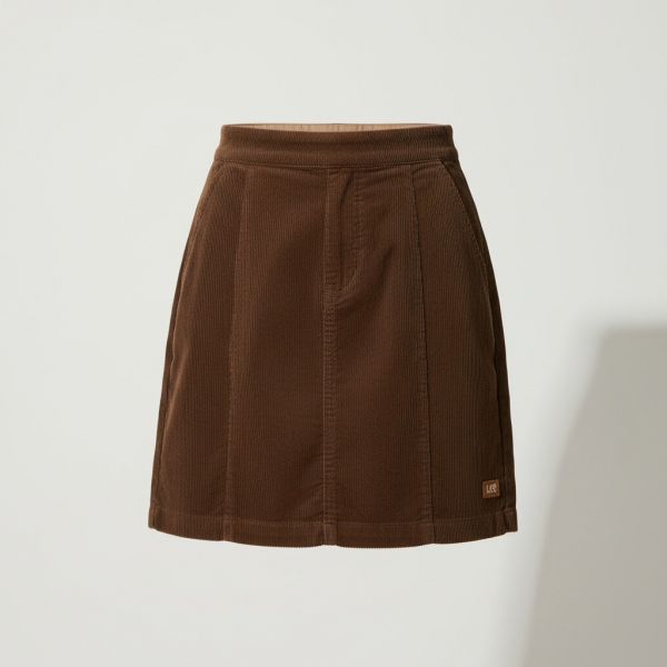 コーデュロイ ミニスカート ブラウン